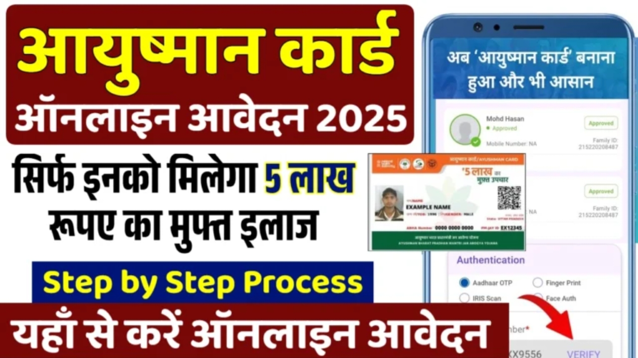 Ayushman Card Apply Online: आयुष्मान कार्ड नए आवेदन शुरू 5 लाख रूपए का मुफ्त इलाज। ऐसे करें आवेदन।