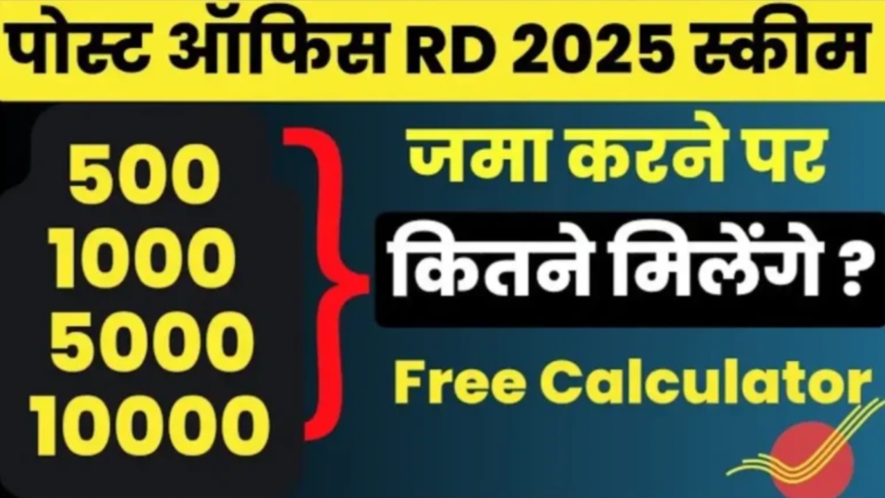 Post Office RD Scheme: 500 से 10 हजार की RD पर कितने मिलेंगे देखें कैलकुलेशन